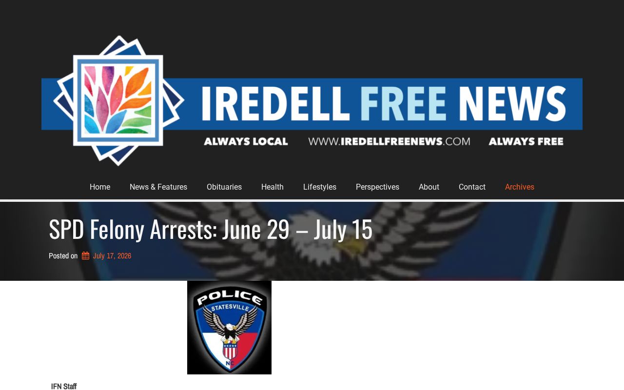 Iredell Free News Statesville Police arrest roundup